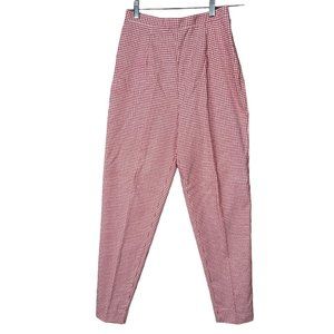 Vintage Express Compagnie 90s Womens 5/6 Pants‎ High Waisted Red White Tapered